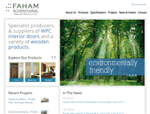 Tablet Screenshot of faham-international.com